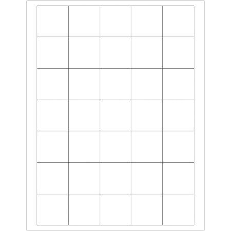 Box Partners 1.5 x 1.5 in. Removable Rectangle Laser LabelsWhite LL272